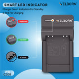 Welborn Camera Battery Charger for Samsung Camera Battery SLB-10A Compatible with Samsung Digital Cameras