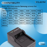 Welborn Camera Battery Charger for Samsung Camera Battery SLB-10A Compatible with Samsung Digital Cameras