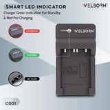 Welborn Camera Battery Charger for Sony NP-BG1 Battery Compatible with Sony Cyber-Shot DSC-H3 - H90, DSC-HX5-HX30, DSC-N1-N2, DSC-T20-T25, DSC-T100, DSC-W30-W300, DSC-WX1, DSC-T9, DSC-WX10, HDR-GW77
