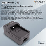 WELBORN Camera Battery Charger for Sony NP-BN1 Battery