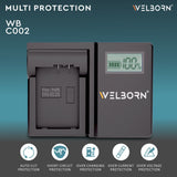 WELBORN LCD Camera Battery Charger for Nikon Camera Battery EN-EL25 Compatible With Nikon Z50, Z30, ZFC Digital Cameras