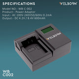 WELBORN LCD Camera Battery Charger for Nikon Camera Battery EN-EL25 Compatible With Nikon Z50, Z30, ZFC Digital Cameras