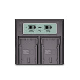 WELBORN Dual LCD Battery Charger for Panasonic CGA-D54S Batteries – Dual Slot Smart Charger with LCD Display, Fast & Safe Charging for Video Camera Batteries