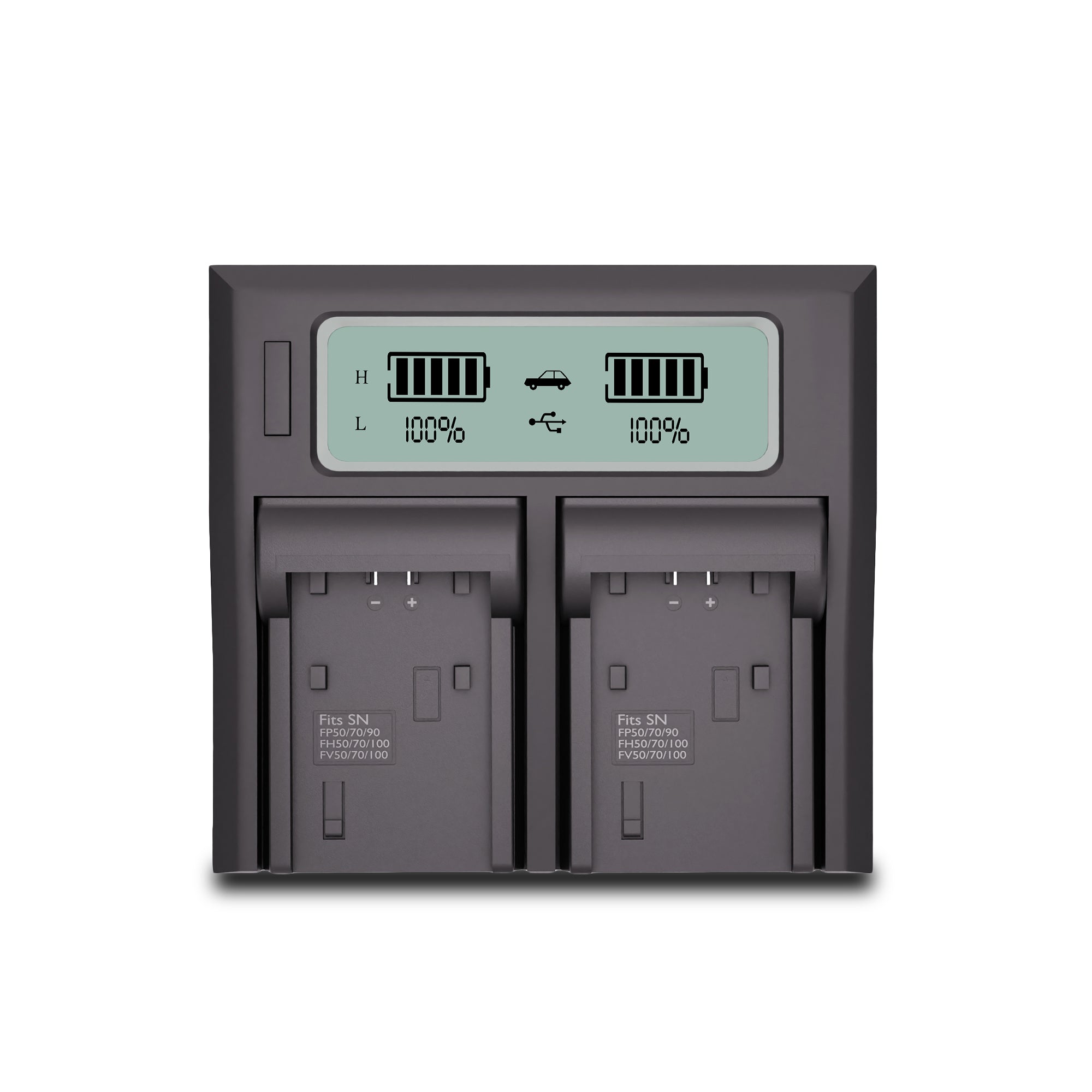 Welborn Dual LCD Camera Battery Charger for Sony NP-FV100 Battery Comaptiable with Sony DCR-SR15 to SR21 DCR-SR68 DCR-SR88 DCR-SX15 to DCR-SX85 FDR-AX33 FDR-AX53