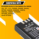 Welborn EN-EL9 Rechargeable Battery Pack Compatible with Nikon D60,D3000,D5000