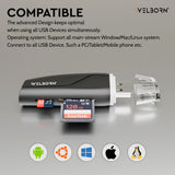 WELBORN CR11 2 in 1 USB High Speed Card Reader for Digital Memory Cards TF SD Micro SD SDHC SDXC