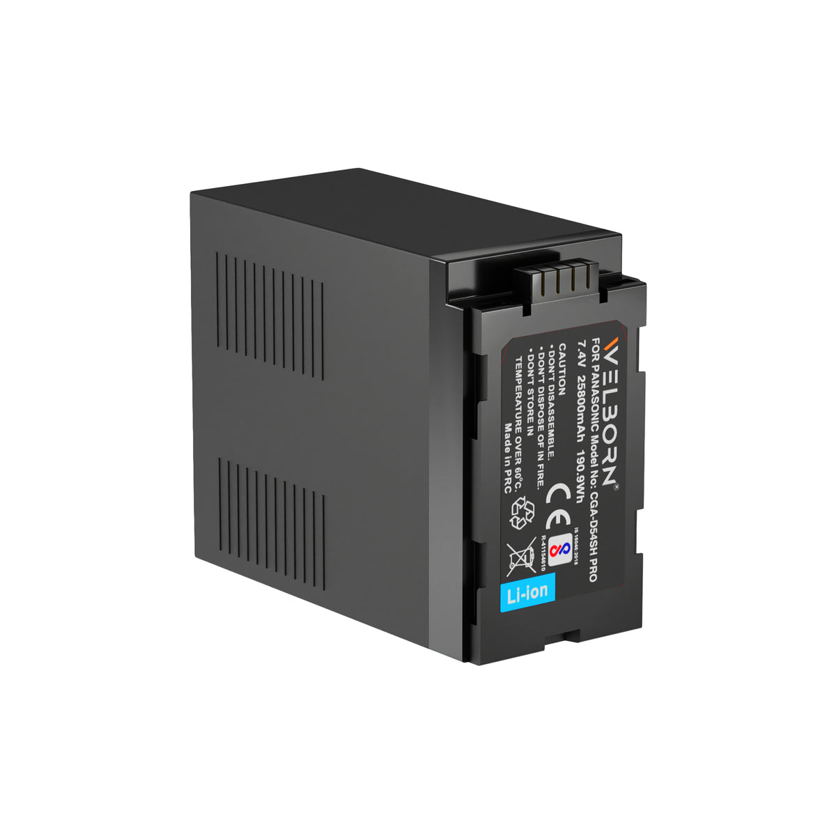 WELBORN CGA-D54S PRO Camera Battery for Panasonic Camcorders | 25800mAh 7.4V Platinum Lithium-Ion Rechargeable Battery | High-Capacity Replacement Battery
