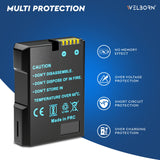 Welborn 3000 mAh (ENEL14 Platinum) Secondary Rechargeable Li-ion Battery for Nikon Digital Camera for Nikon D3100, D3200, D3300, D3400, D3500, D5100, D5200, D5300, D5500, D5600, DF DSLR & More