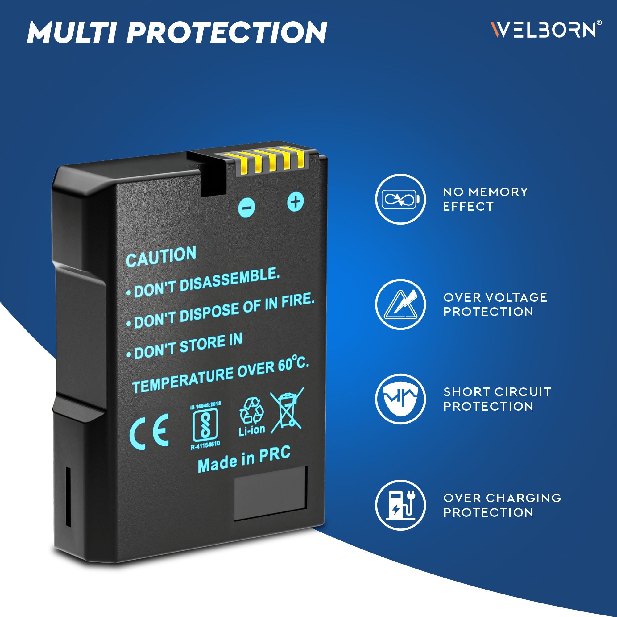 Welborn 3000 mAh (ENEL14 Platinum) Secondary Rechargeable Li-ion Battery for Nikon Digital Camera for Nikon D3100, D3200, D3300, D3400, D3500, D5100, D5200, D5300, D5500, D5600, DF DSLR & More