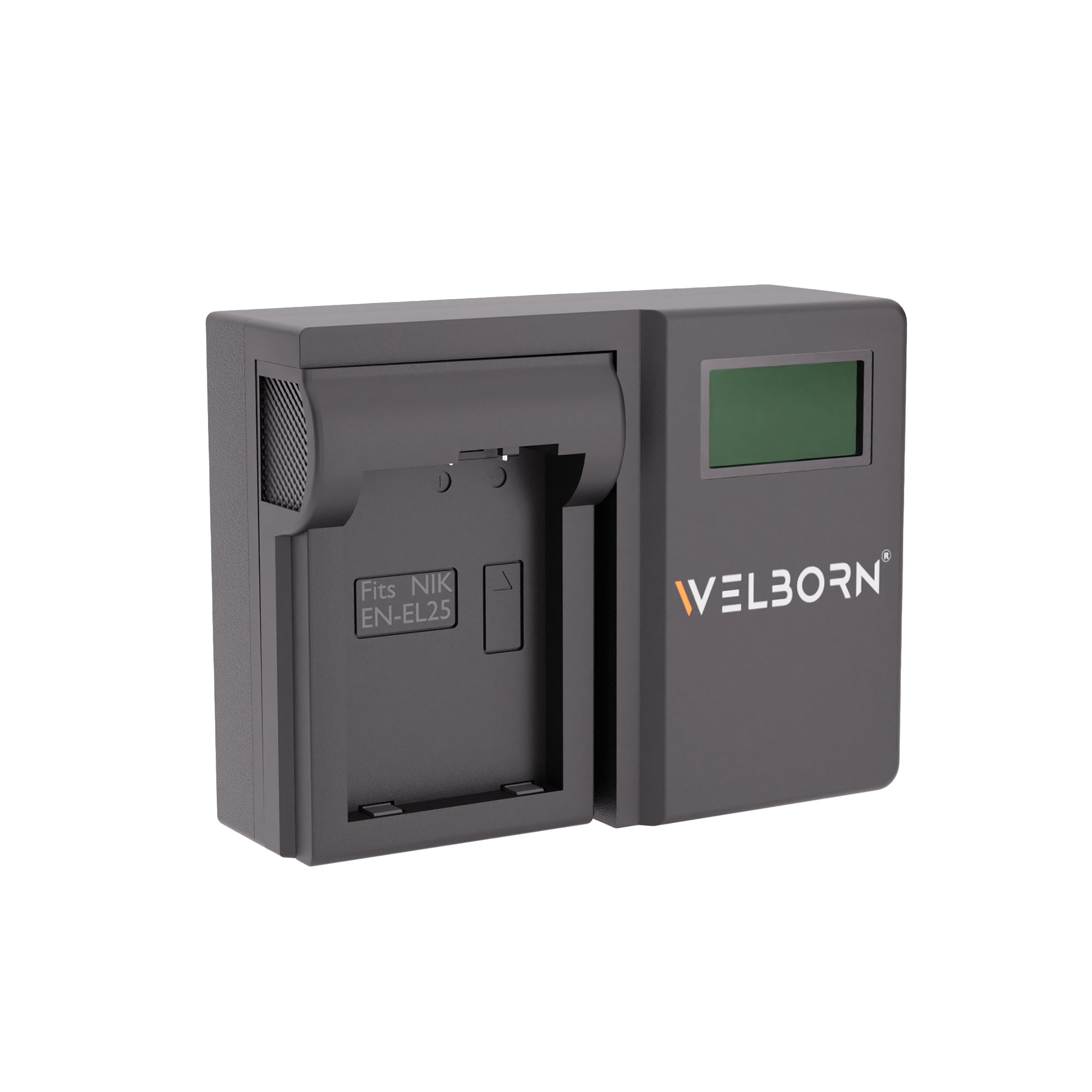 WELBORN LCD Camera Battery Charger for Nikon Camera Battery EN-EL25 Compatible With Nikon Z50, Z30, ZFC Digital Cameras