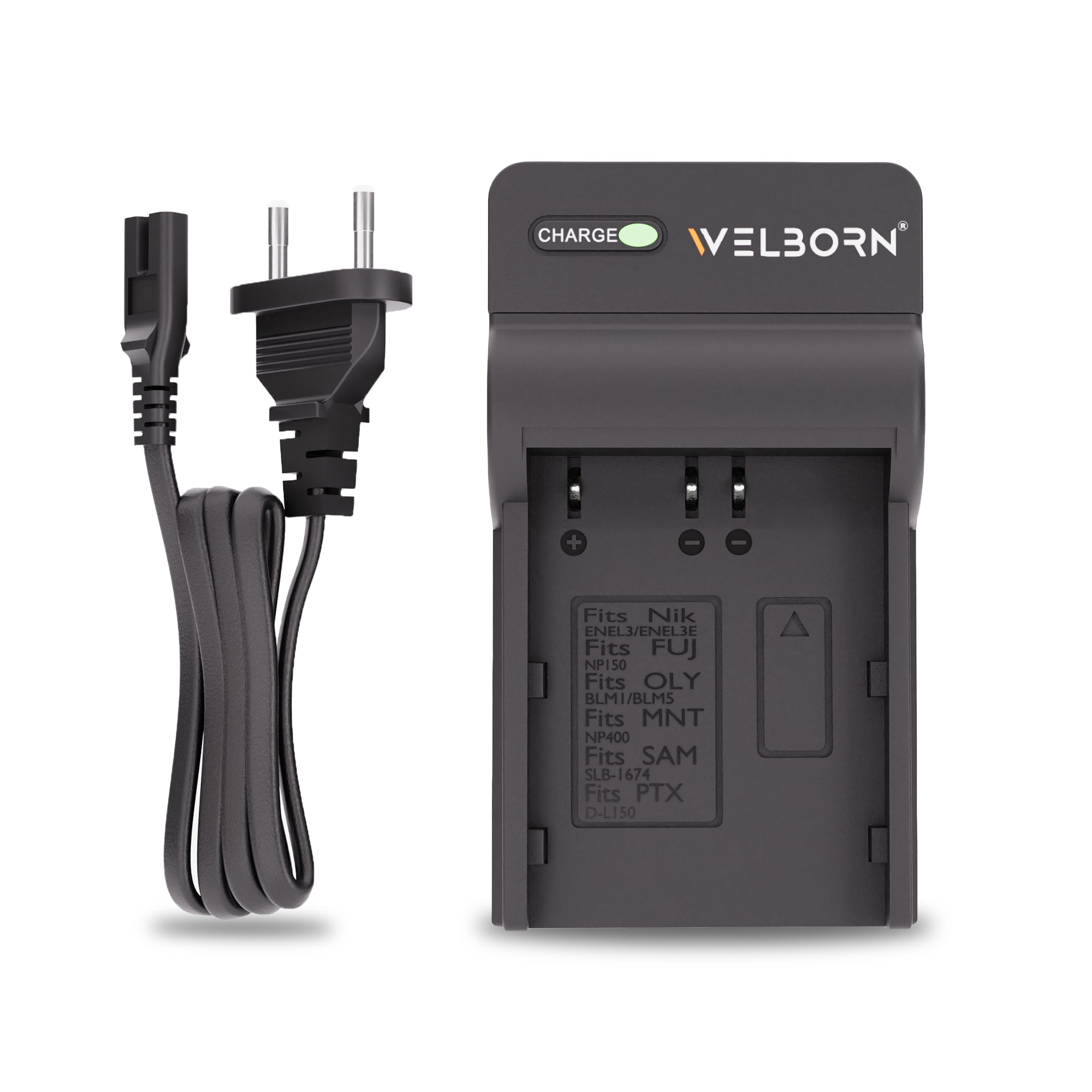 Welborn Camera Battery Charger for Nikon EN-EL3 Battery Compatible with Nikon D50, D70, D80, D90, D100, D200, D300 Cameras