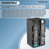 WELBORN F770 (8000 mAh) Lithium-ion Battery Compatible with Sony CCD-TR3 CCD-TR555 CCD-TR3000 CCD-TR3300 CCD-TRV75 DCR-TRV420 DCR-TRV520 DCR-TRV620 DCR-TRV720 HDR-FX1