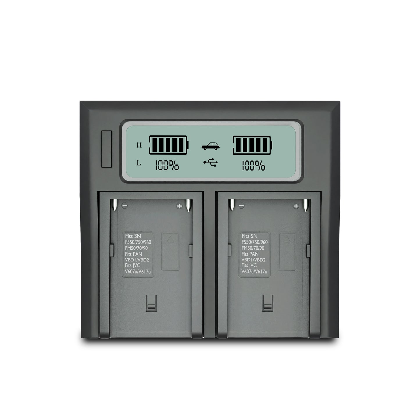 Welborn Dual LCD Charger for NP-F980 Batteries Compatible with Sony PD150, 150P, 170, 170P, TR1, 200-940, V119 -V25, TRV3000 -TRV5718, 9E - 67E