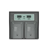 Welborn Dual LCD Charger for NP-F980 Batteries Compatible with Sony PD150, 150P, 170, 170P, TR1, 200-940, V119 -V25, TRV3000 -TRV5718, 9E - 67E