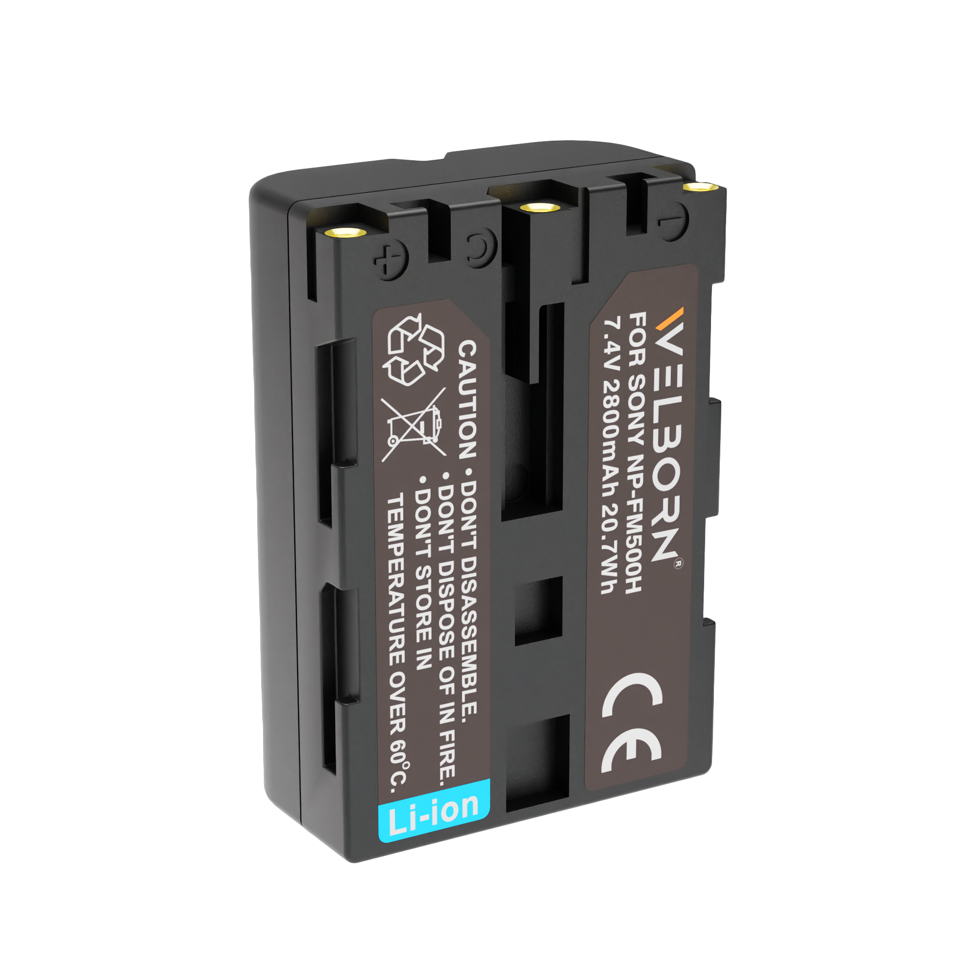 WELBORN NP-FM500 Battery for Sony Alpha A58 A57 A77V A77II A350 A450 A850 Alpha a99 II CLM-V55 Camera (1900mAh)