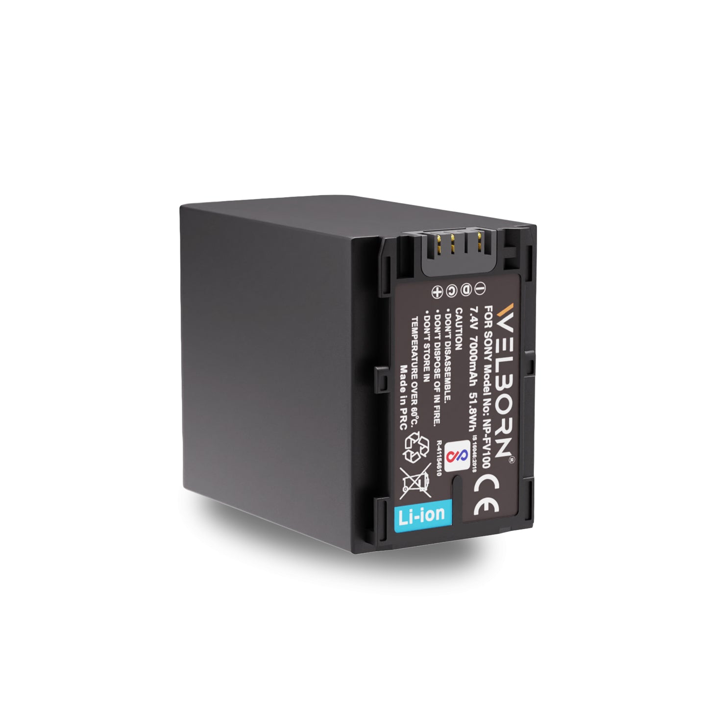 WELBORN NP-FV100 Platinum Digital Li-ion Battery for Sony FDR-AX53,FDR-AX700,HDR-CX455,HDR-CX675,DCR-SR21,DCR-SR60,DCR-SR68,DCR-SR88 Camera Battery (14000mAh)