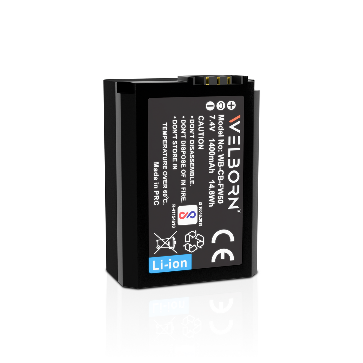 WELBORN NP-FW50 1400 mAh Rechargeable Battery Pack Compatible with Sony Alpha A3000 A5000 A5100 A6000 A6300 A6500 A7 A7II A7S A7SII A7R A7RII A33 A55 RX10 RX10II RX10 III RX10 IV NEX-3/5/7 Series