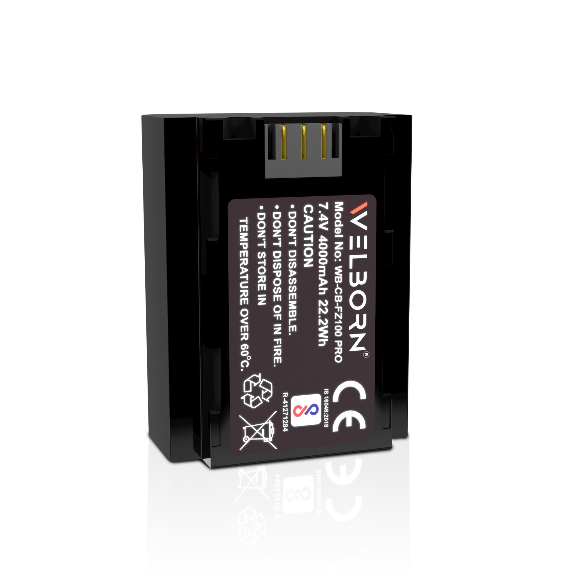 WELBORN NP-FZ100 Platinum Rechargable Battery Pack compatiable with Sony Alpha A1,A9 Mark ii,A9,A7s Mark III,A7 Mark IV A, A7R Mark IV, A7R Mark III A,A7R Mark III,A7c, A7 Mark III, A6600