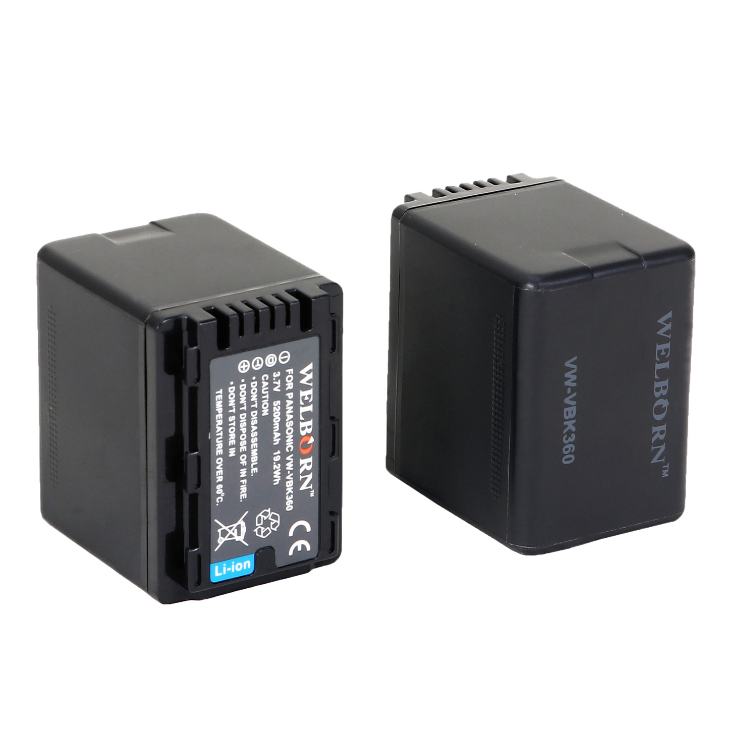 WELBORN VW-VBK360 Replacement Battery for Panasonic Video Cameras – Long Runtime Performance