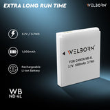 WELBORN NB4L Battery for Canon Compact Cameras – Reliable Power for Travel & Daily Use