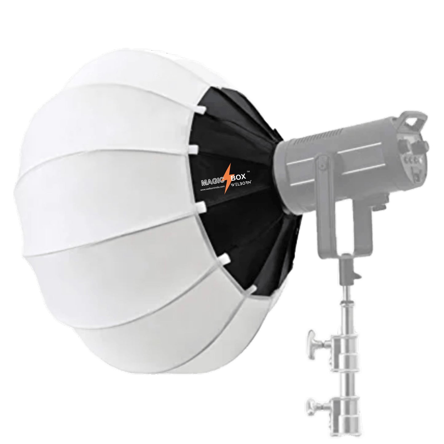 WELBORN Professional Lantern Softbox for Studio Lighting, Portable Collapsible Design with Metal Lock & Optional Skirt
