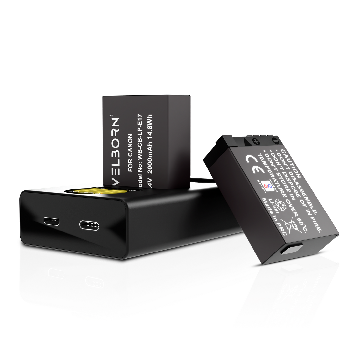 WELBORN LP-E17 Dual Battery and Charger Combo Pack for Canon Camera EOS M3 M5 M6 77D 200D 750D 760D 800D 8000D 9000D