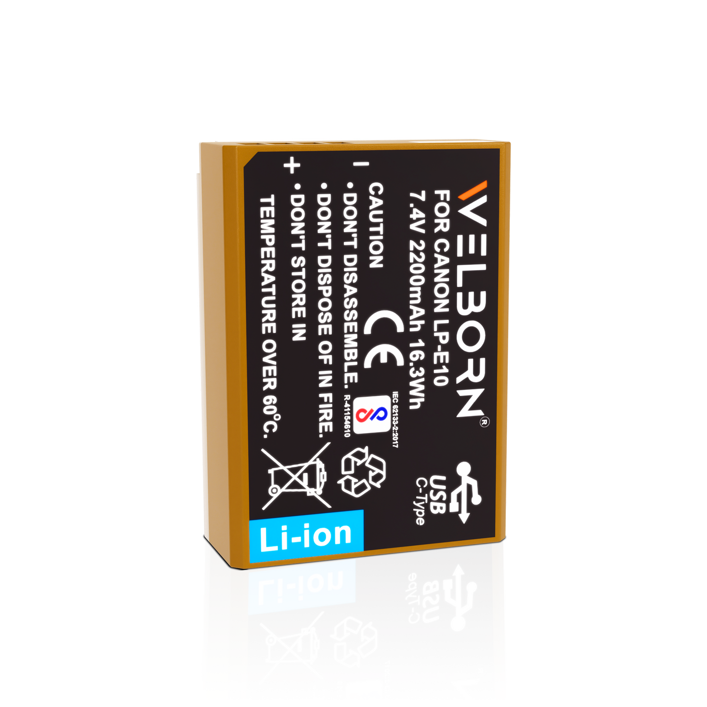 Welborn LPE10 Camera Battery (2200 mAh) with USB C Charging for Canon Digital Cameras - Canon 1200D, Canon 1300D, Canon EOS 1500D & Also Fits with 1100D 1200D 3000D Rebel T3 T5 T6