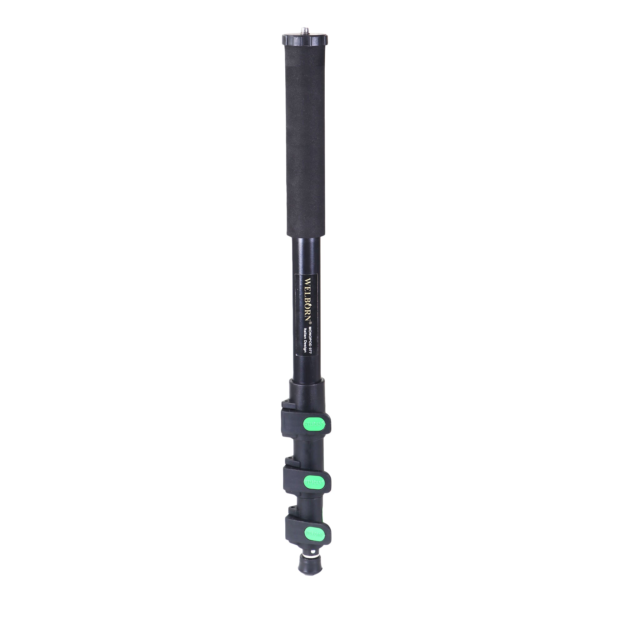 WELBORN Monopod 007 Camera Support Stand | 4 Sections | Screw Mount | Foam Handle | Ball Head Movement | Max Height 152 cm | 5–8 kg Load