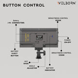 Welborn VL-468B Professional Video Light Dimmable 3200k -5600k for YouTube Video, Product Photography, Makeup Shoot and More