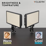 Welborn VL-468B Professional Video Light Dimmable 3200k -5600k for YouTube Video, Product Photography, Makeup Shoot and More
