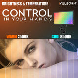 Welborn 468RGB LED Video Light, Adjustable Color Temperature, Professional Lighting