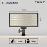 Welborn VL-468B Professional Video Light Dimmable 3200k -5600k for YouTube Video, Product Photography, Makeup Shoot and More