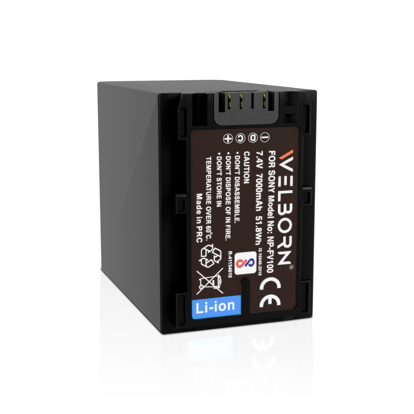 WELBORN Camera Battery for Sony FV100 (7000 mAh) Rechargeable Battery Compatible with Sony DCR-SR15,SR21, DCR-SR68, DCR-SR88,SX15, SX21, SX44, SX45, SX63, SX65, SX83, SX85, FDR-AX33, AX53.