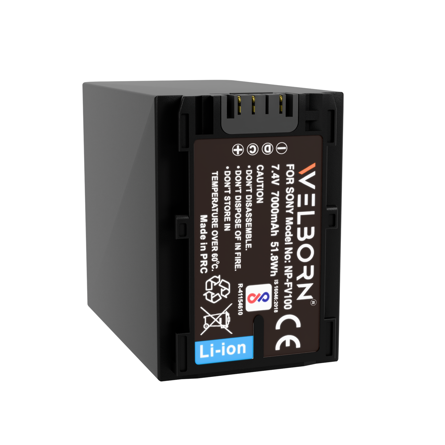 WELBORN NP-FV100 Platinum Battery Compatible with Sony NP-FV Series – USB Type-C Input, Long Runtime Power