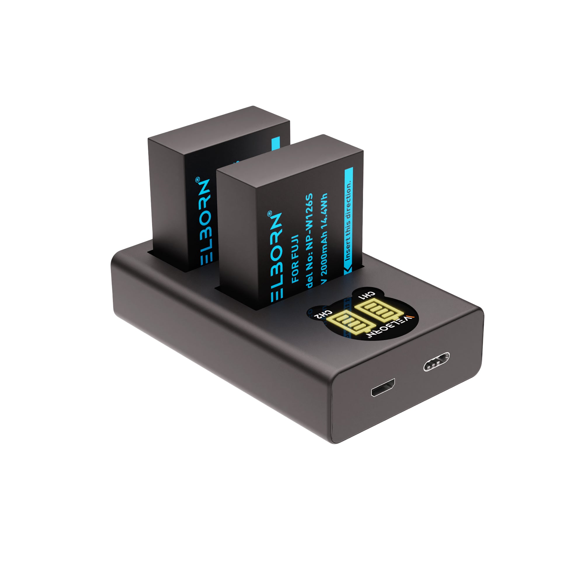 WELBORN NP-W126s Dual Battery and Charger Combo