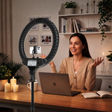 WELBORN (WB-RL-19B RT) LED Ring Light with Remote Control | Adjustable Lighting | Smartphone Holder | USB Support | For Photography, Video & Vlogging