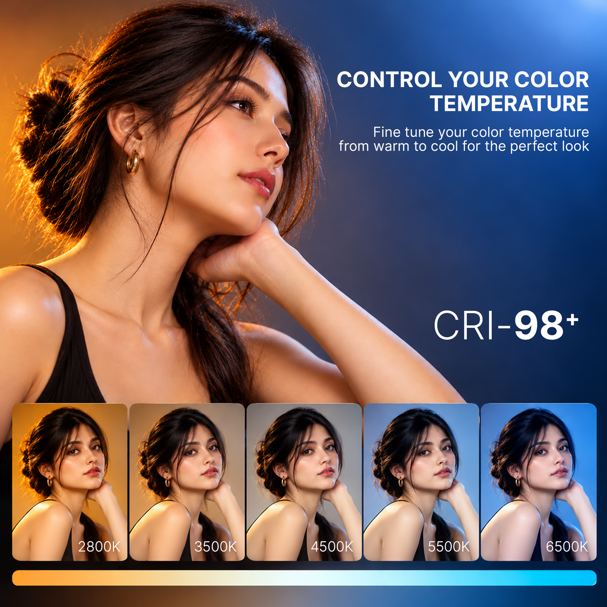 WELBORN WB-SP-272 Bi-Color COB LED Video Light | 160W Professional Continuous Lighting | 19,000 Lux Illumination | 2800K–6500K Color Temperature | App Control | High CRI/TLCI 98+ | For Photography, Videography & Studio