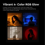 WELBORN WB-OS-70R RGB LED Video Spotlight 4500mAh | 1–100% Dimming | 4 Color Modes | 22 GOBO Effects | USB-C Rechargeable Portable Light for Photography, YouTube & Vlogging
