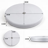 WELBORN 25cm Product Photography Turntable | 15KG Max Load Capacity | 360° Two-Way Rotation | Electric Rotating Display Stand for Product Photography, Video, Live Streaming & 360° Product Shoots