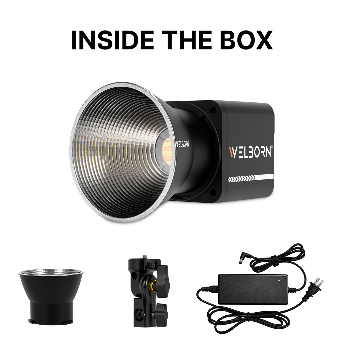 WELBORN WB-SP-272 Bi-Color COB LED Video Light | 160W Professional Continuous Lighting | 19,000 Lux Illumination | 2800K–6500K Color Temperature | App Control | High CRI/TLCI 98+ | For Photography, Videography & Studio