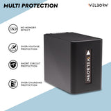 WELBORN NP-FV100 Platinum Digital Li-ion Battery for Sony FDR-AX53,FDR-AX700,HDR-CX455,HDR-CX675,DCR-SR21,DCR-SR60,DCR-SR68,DCR-SR88 Camera Battery (14000mAh)