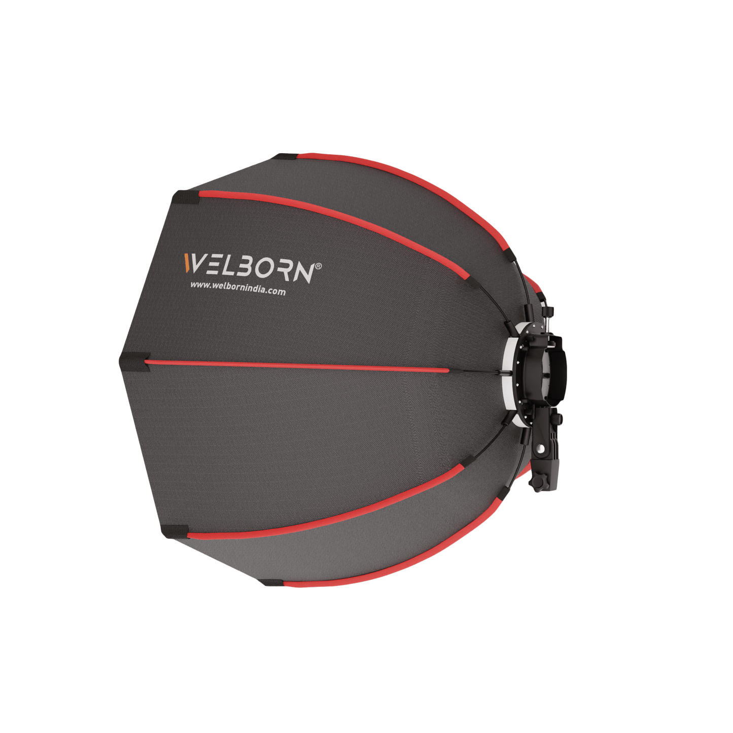 WELBORN Collapsible S2 Bracket Softbox (8 Ribs) for Photography & Videography, Portable Soft Light Modifier for Speedlites