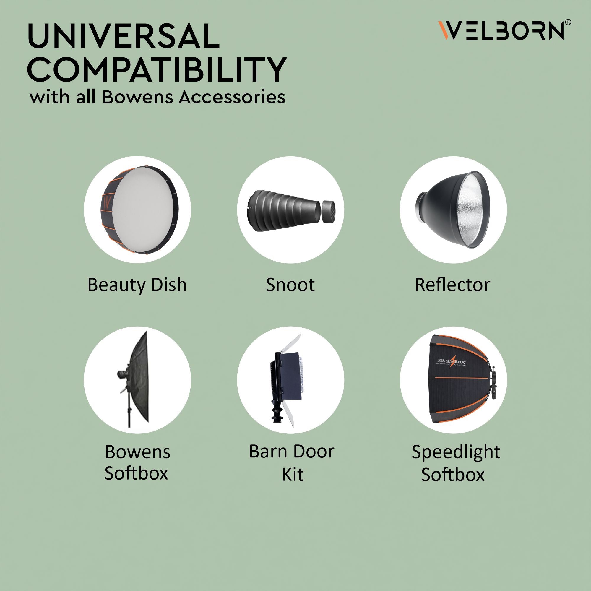 WELBORN Multipurpose S2 Type Speedlite Bracket for Round and Regular Head