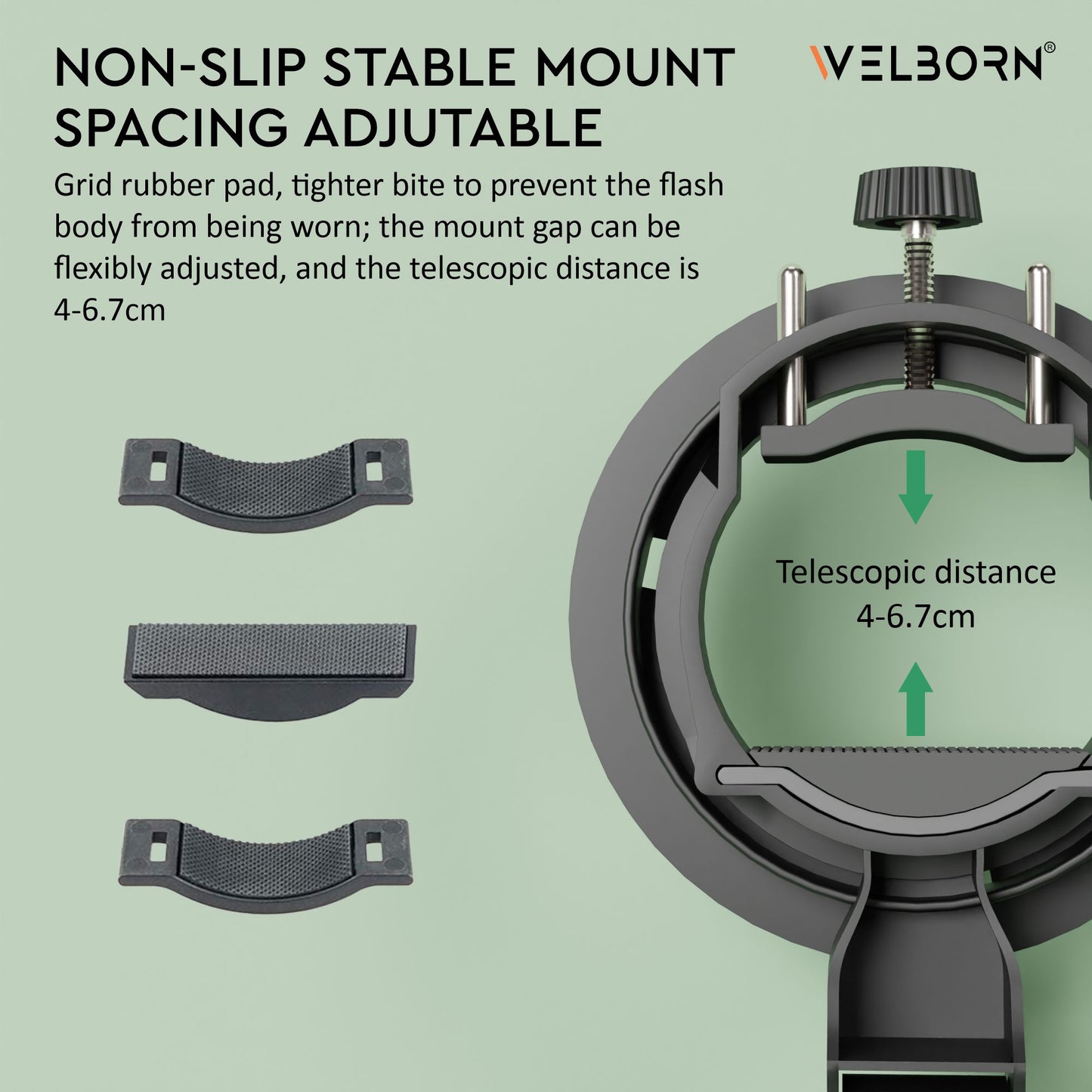 WELBORN Multipurpose S2 Type Speedlite Bracket for Round and Regular Head