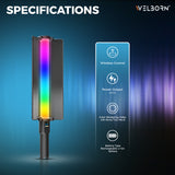 WELBORN SL500R-80W RGB LED Light Stick with App Control