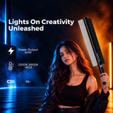 WELBORN RGB LED Stick Light 60W – Portable Video & Photography Light with App Control, Adjustable 2500K–9000K CCT & RGB Effects