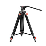 Welborn TR-700AF Professional Tripod | with 3 Sections |2 Way Head | Steady Rubberised Legs | Bubble Multipurpose Head |Maximum Operating Height: 85 cm | Maximum Load Capacity: 20kgs (Black)