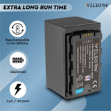 WELBORN VBD58 (13400 mAh) Battery Compatible with AC-UX90 AG-AC8 AG-AC30 AG-CX350 AG-DVX200EJ AG-UX90 AG-UX180 AJ-PX230EJ AJ-PX270 AJ-PX298 AU-EVA1 HC-MDH2 HC-X1E-HC-X2000E NV-MX500 Cameras