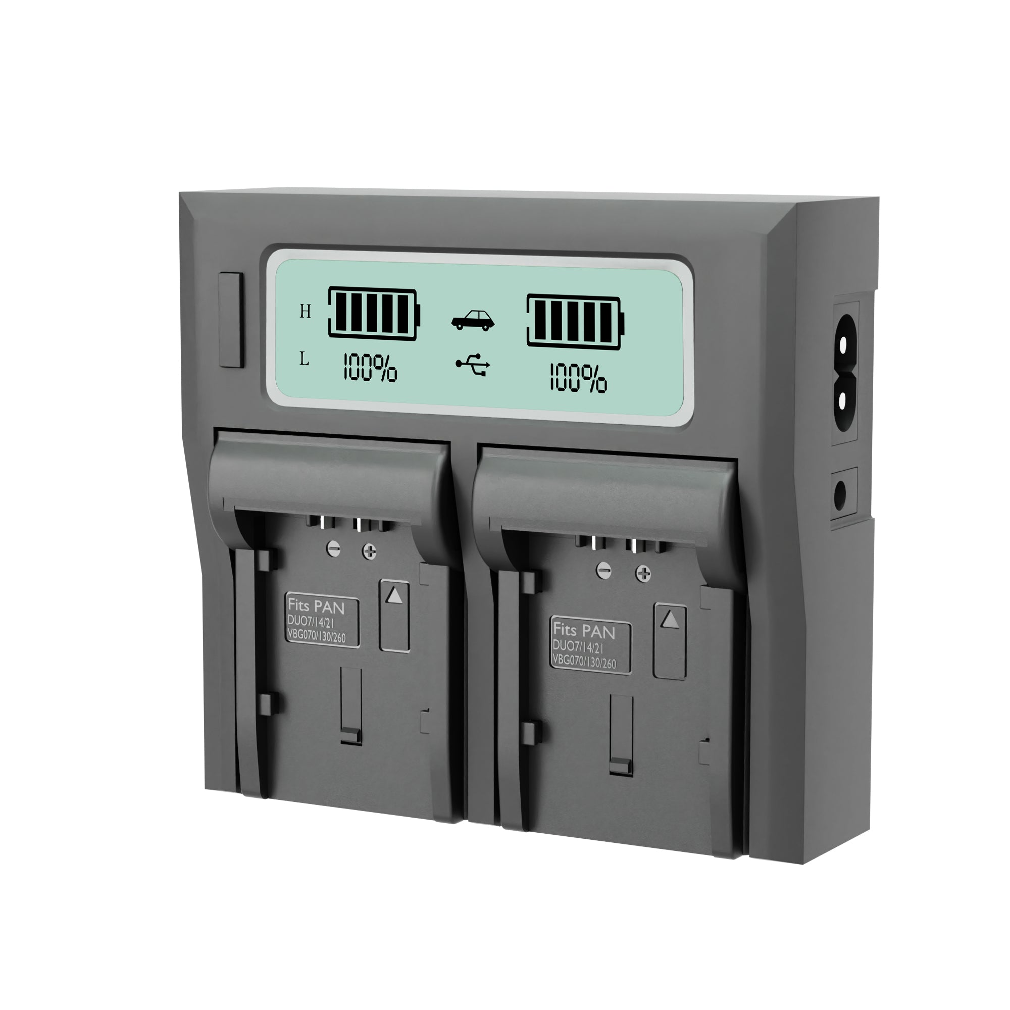 Welborn Dual LCD Camera Battery Charger for Panasonic VBG-6 Battery Compatible with HDCHS300, TM300, HS250, SD100, HS20 AGHMC40, HMC150 HDC-SD600, SD700 SDRH40-SDRH90, SD20, SD9, HS9, SX5