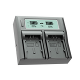 Welborn Dual LCD Camera Battery Charger for Panasonic VBG-6 Battery Compatible with HDCHS300, TM300, HS250, SD100, HS20 AGHMC40, HMC150 HDC-SD600, SD700 SDRH40-SDRH90, SD20, SD9, HS9, SX5